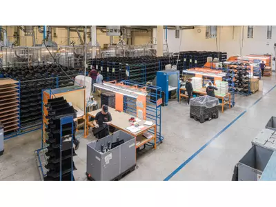 Produktion in Janovice: Flockerei.jpg